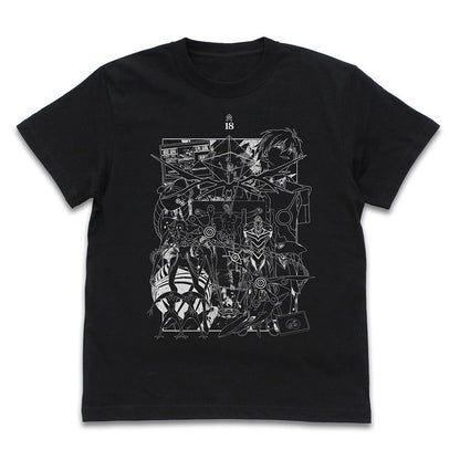 EVANGELION Lサイズ 『新世紀《新世紀福音戰士》』全使徒 Tシャツ/BLACK