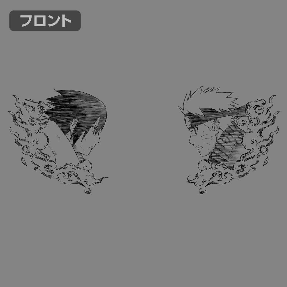 火影忍者疾風傳 M碼 鳴人&佐助 拉鍊連帽衫/MIX GRAY