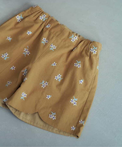 花朵愛心刺繡短褲 (可成套搭配)