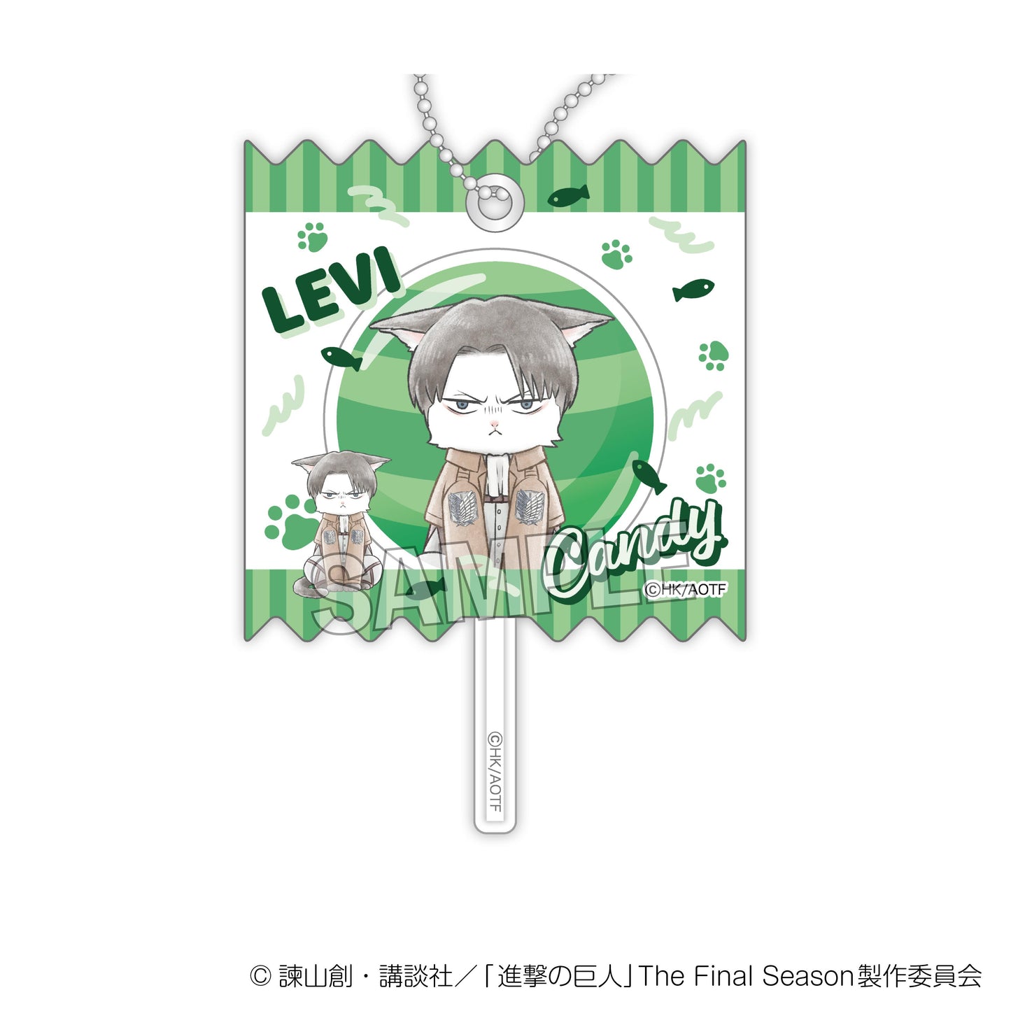進擊的巨人（進擊的巨人） 調查兵喵系列 異形亞克力鑰匙扣 利威爾