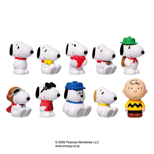 PEANUTS 軟膠玩偶公仔 【完整盒裝／10個入】