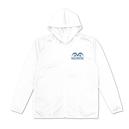 ワンピース（航海王） 海軍 薄款速干連帽衛衣/WHITE XXL碼