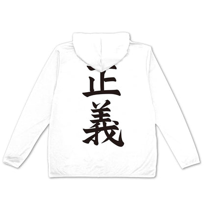 ワンピース（航海王） 海軍 薄款速干連帽衛衣 白色