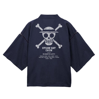ワンピース（航海王） 麥わらの一味 甚平/紺 大碼（XL～XXL）