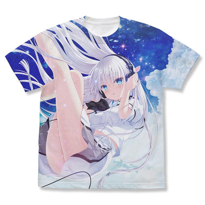 Summer Pockets REFLECTION BLUE S碼 鳴瀬しろは 滿幅印花T恤 音樂時光Ver./WHITE