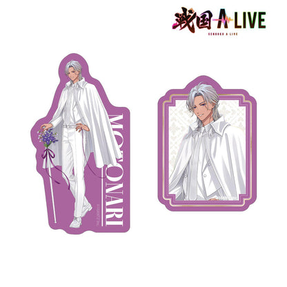 戦國 A LIVE_描き下ろし 毛利 元就 3週年衣裝ver. 異形貼紙2件套