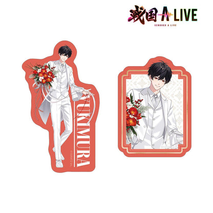 戦國 A LIVE 描き下ろし 真田幸村 3週年衣裝ver. 異形貼紙2件套