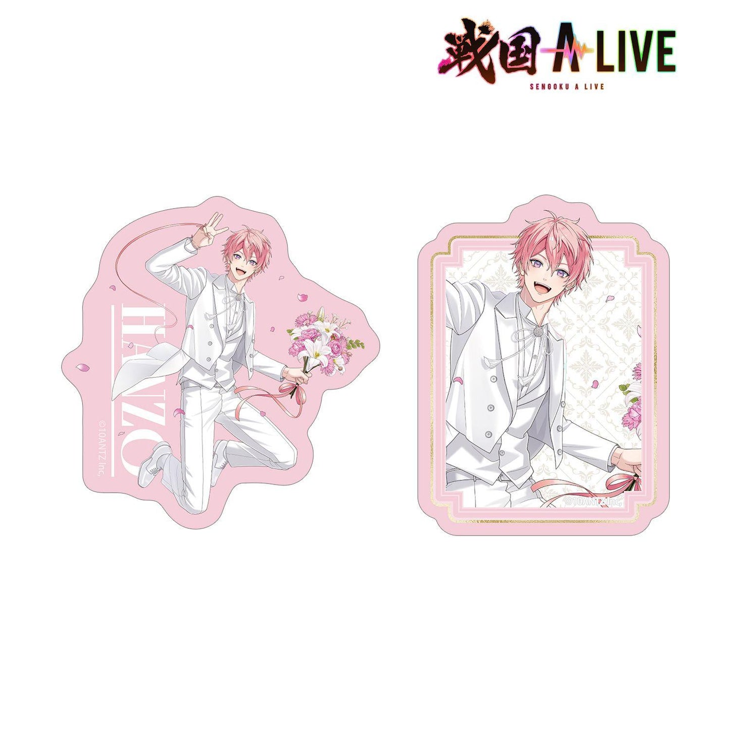 戦國 A LIVE 描き下ろし 服部半蔵 3週年衣裝ver. 異形貼紙2件套