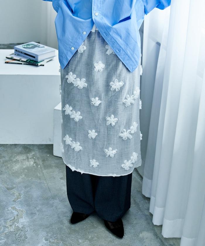立體花朵半身裙