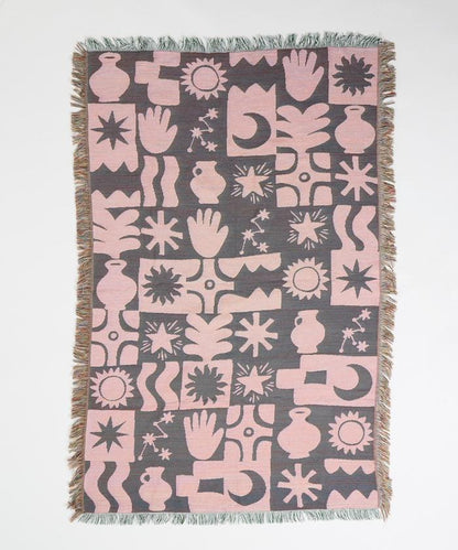 JACQUARD HOME THROWKET 提花編織 多功能蓋毯
