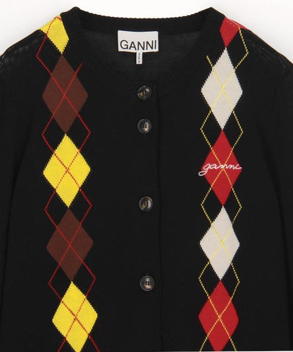 Light Cotton Argyle 開衫