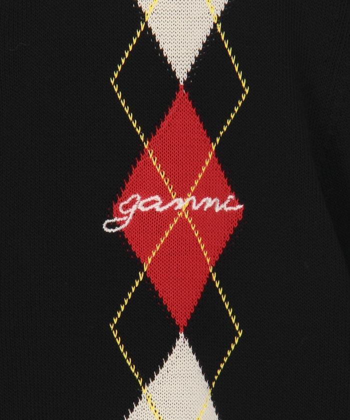 Light Cotton Argyle 開衫