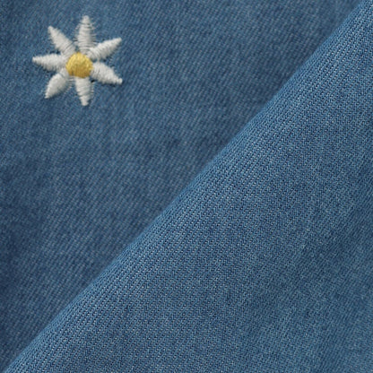 雛菊刺繡揹帶褲