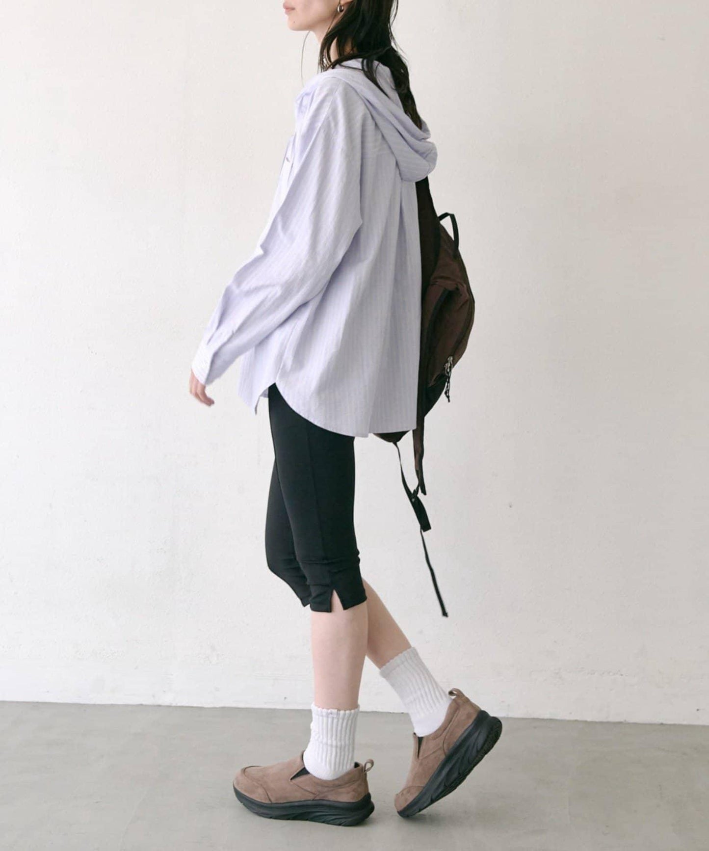 條紋連帽襯衫