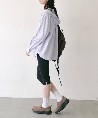 條紋連帽襯衫