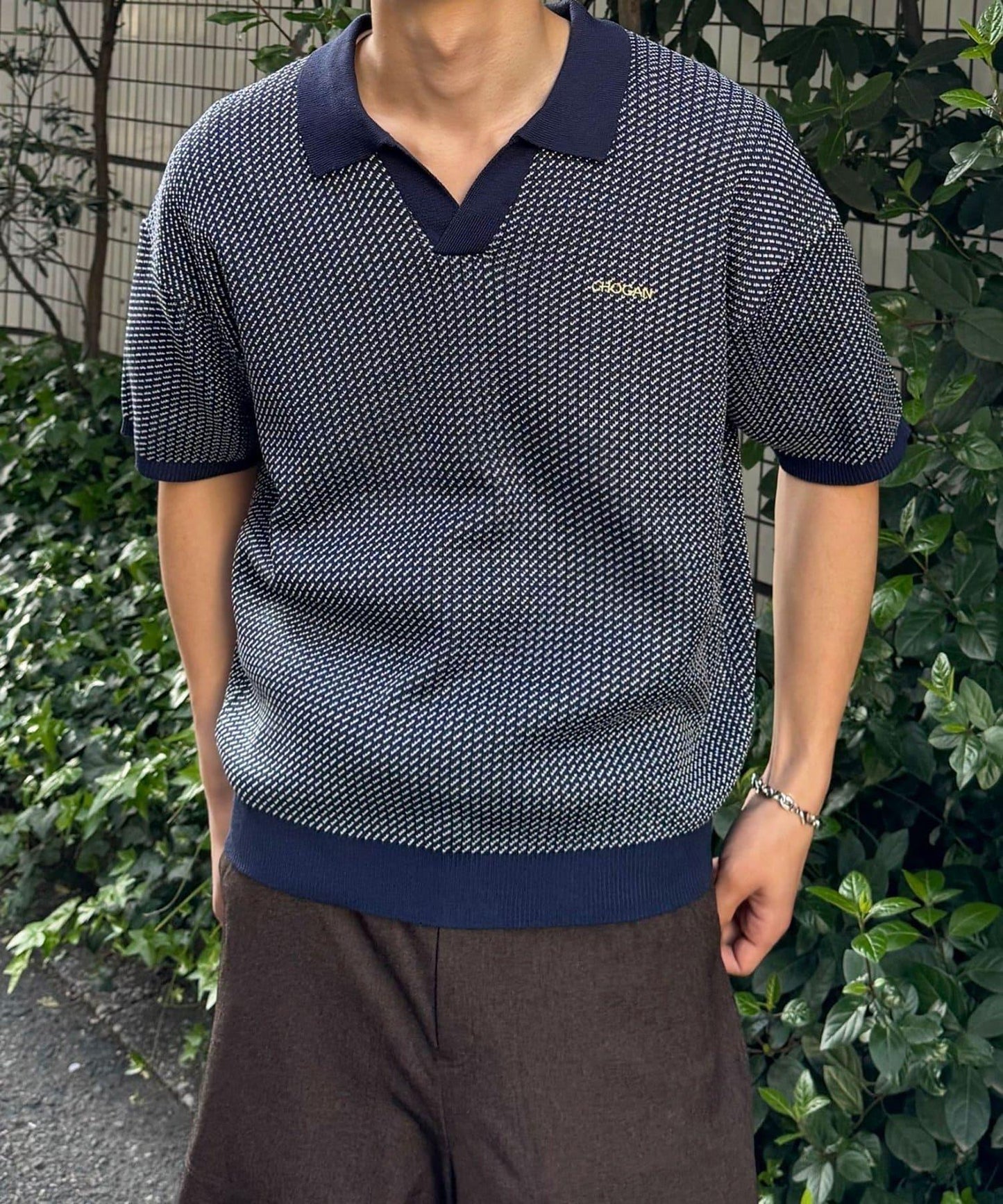 鳥眼夏季針織Polo衫