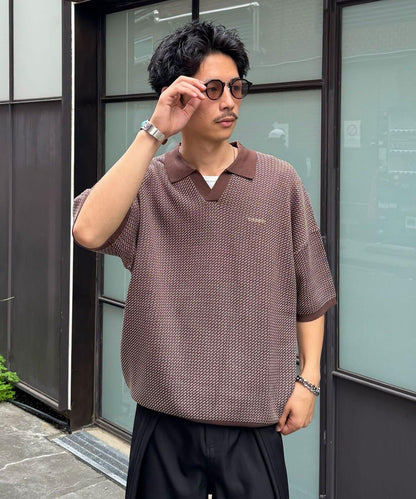 鳥眼夏季針織Polo衫