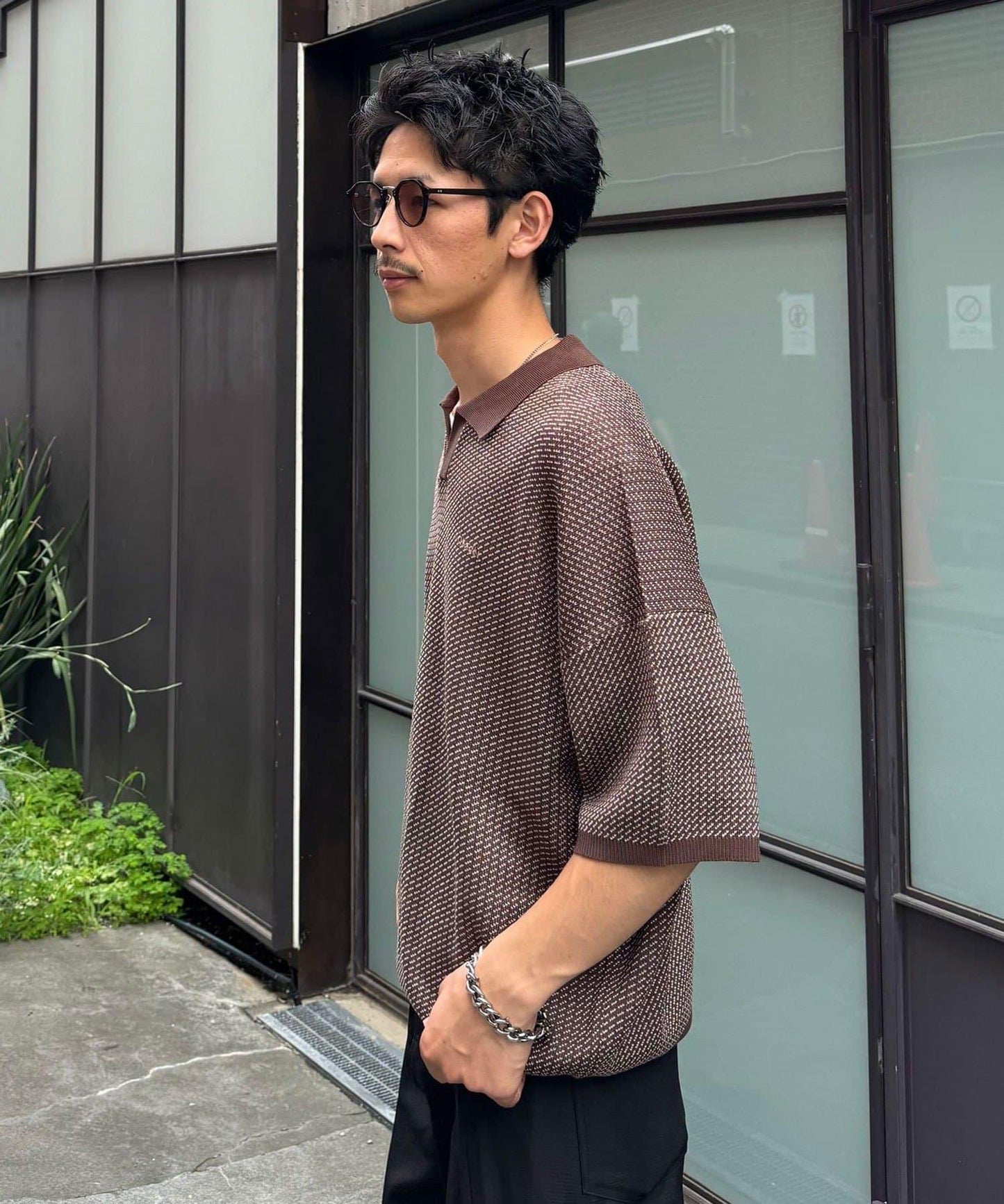 鳥眼夏季針織Polo衫