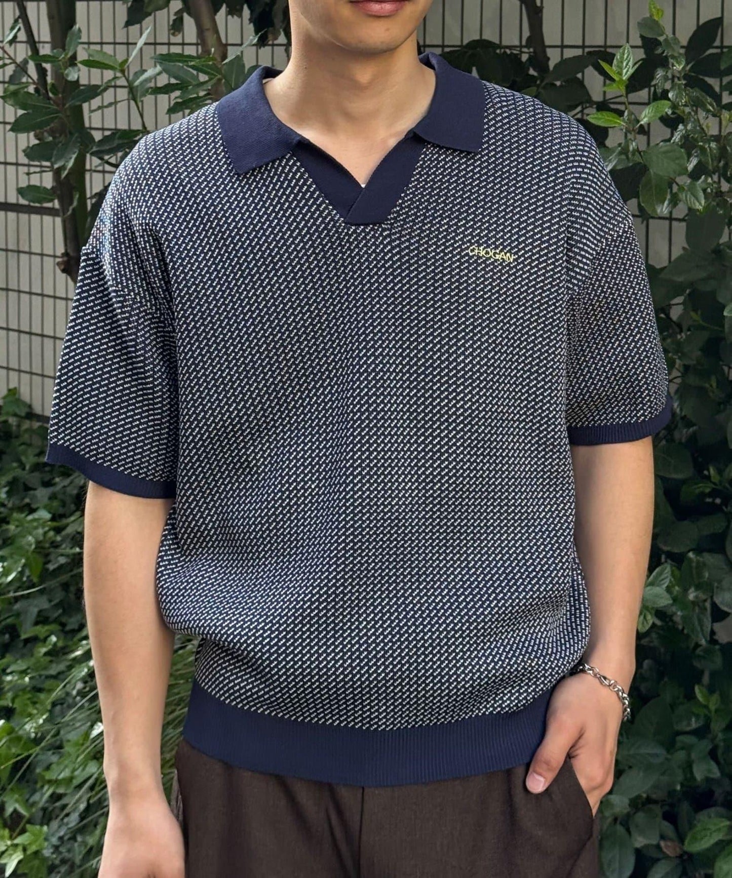 鳥眼夏季針織Polo衫