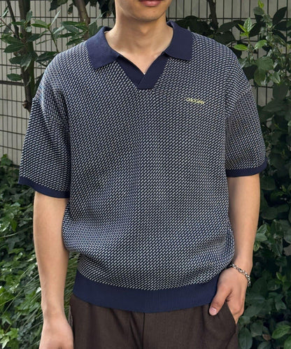 鳥眼夏季針織Polo衫