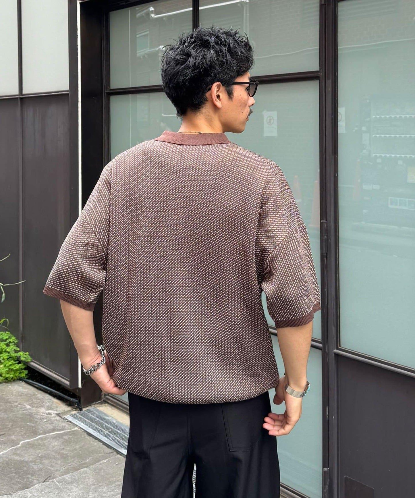 鳥眼夏季針織Polo衫