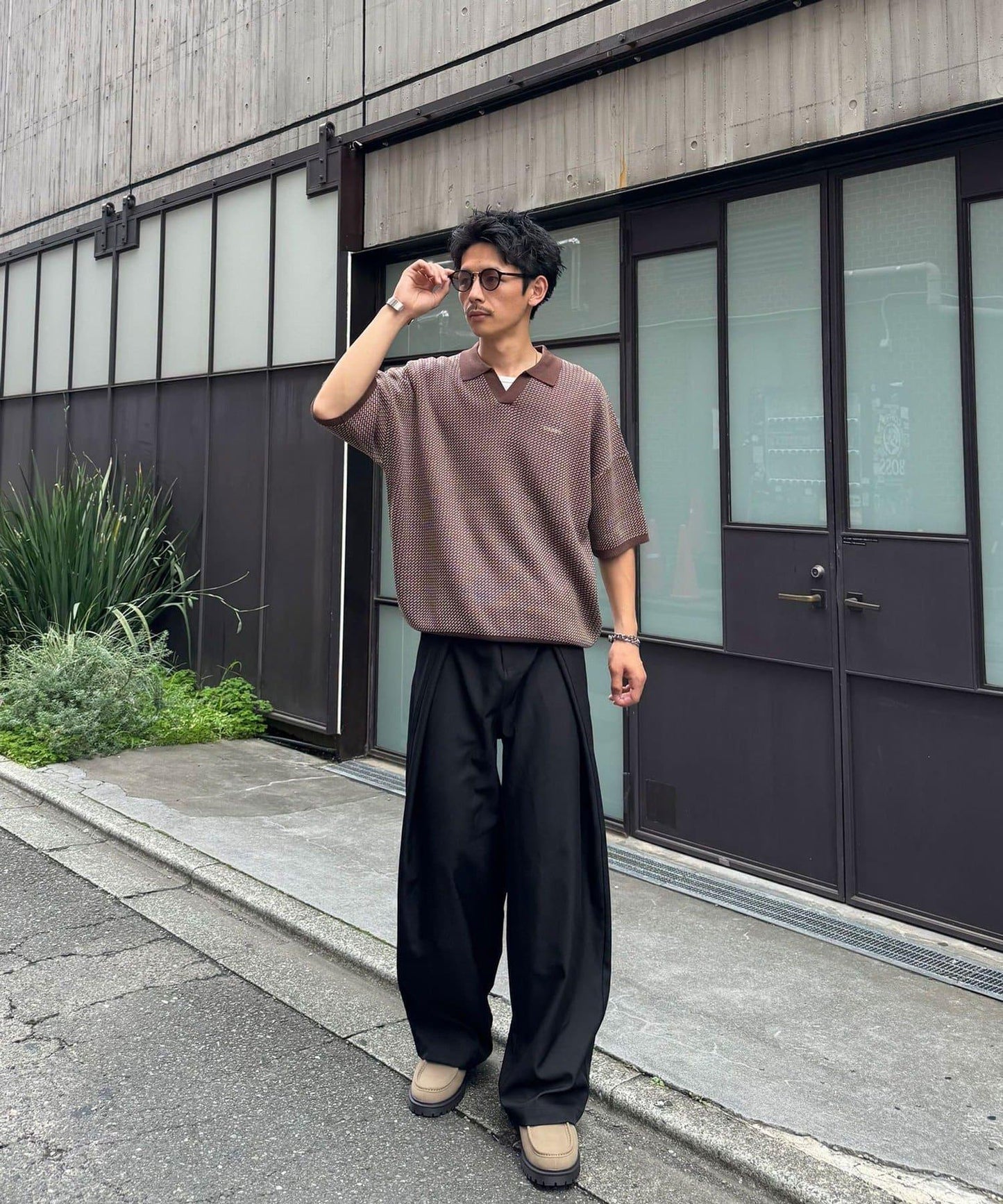 鳥眼夏季針織Polo衫