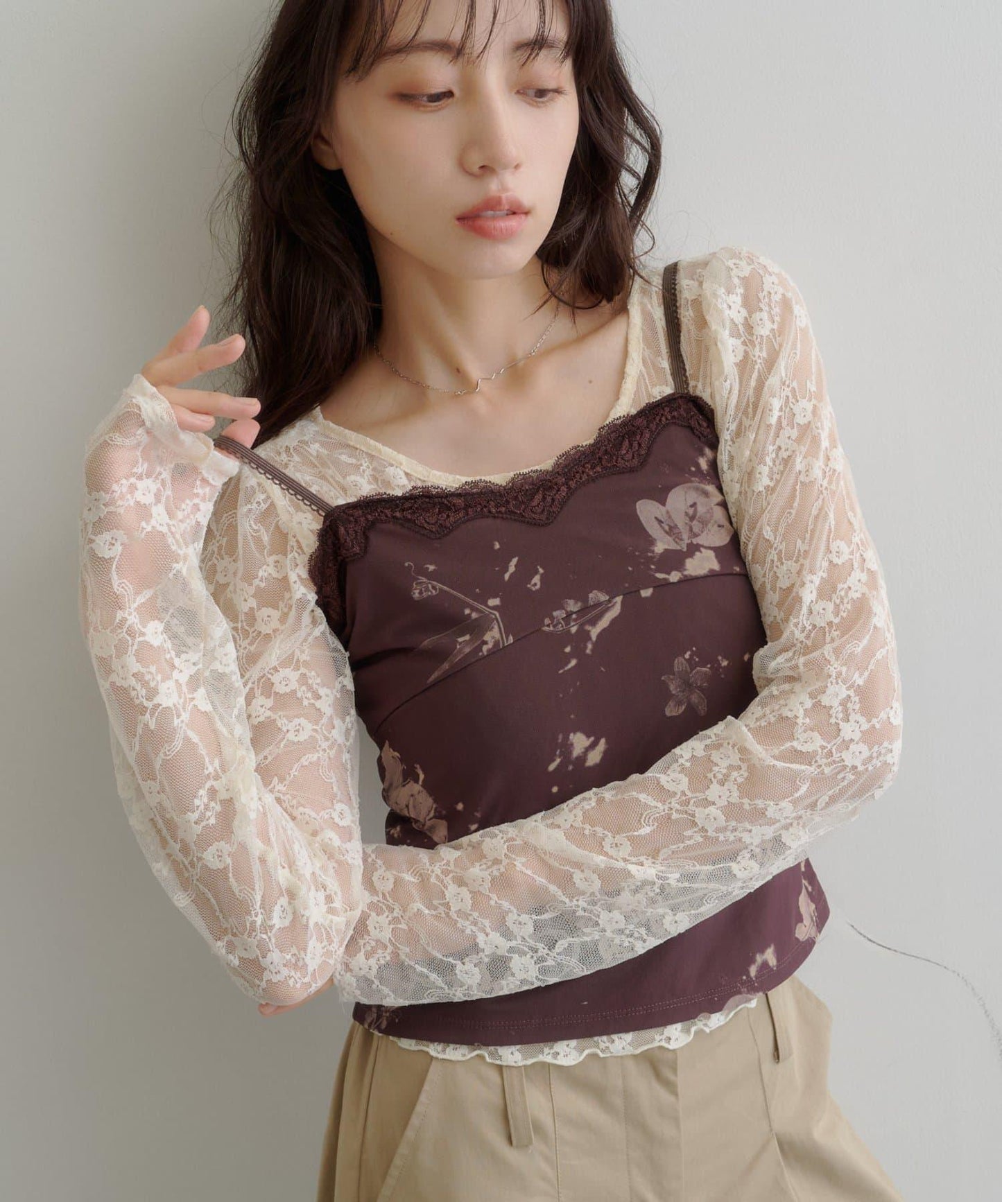 【注目單品/高彈力】花卉內衣吊帶