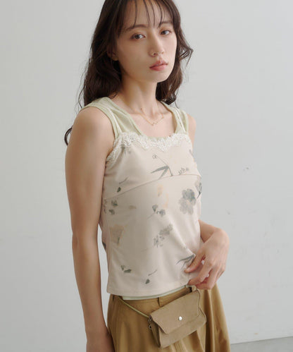 【注目單品/高彈力】花卉內衣吊帶