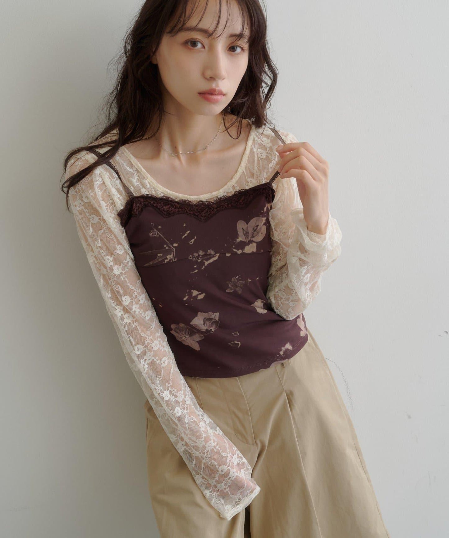 【注目單品/高彈力】花卉內衣吊帶