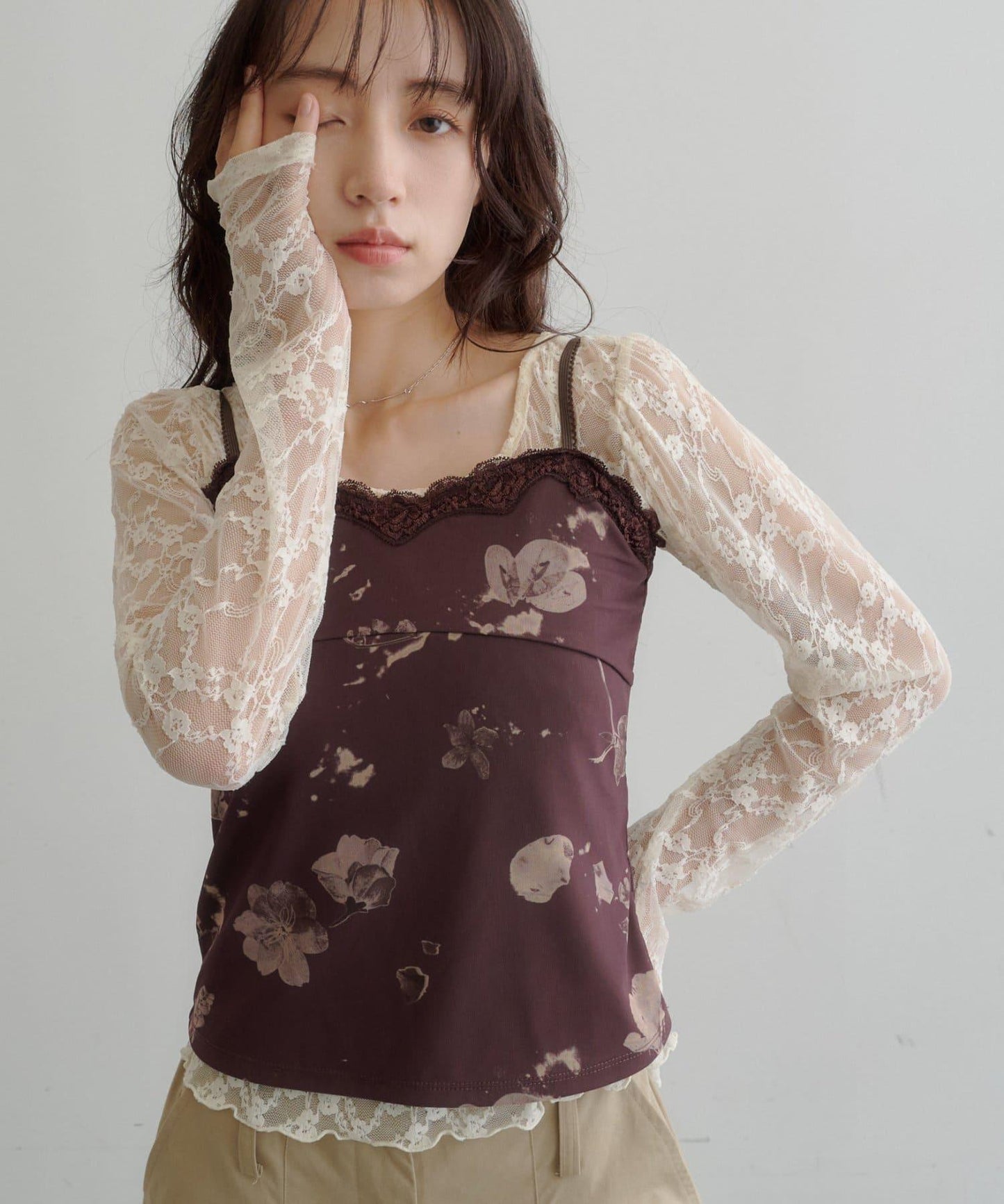【注目單品/高彈力】花卉內衣吊帶