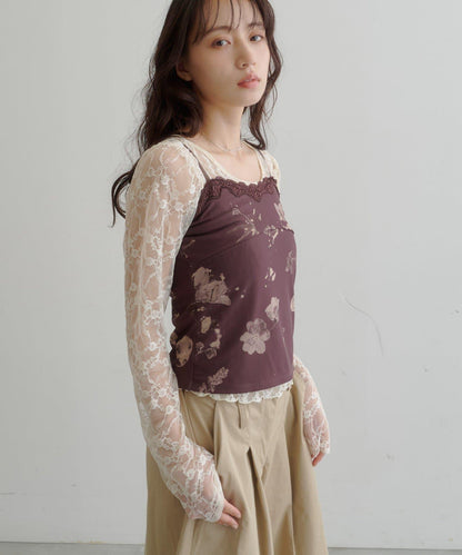 【注目單品/高彈力】花卉內衣吊帶