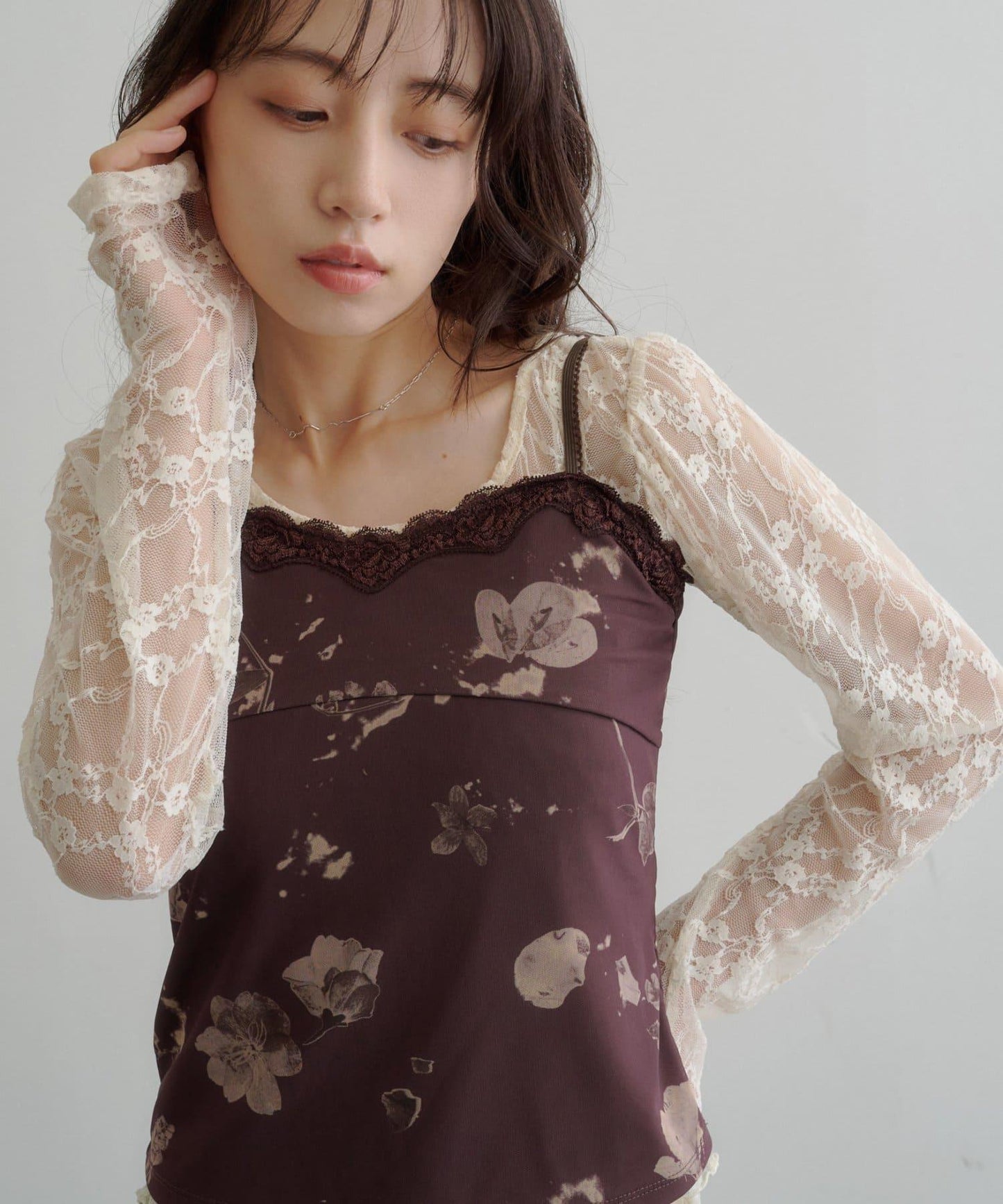 【注目單品/高彈力】花卉內衣吊帶