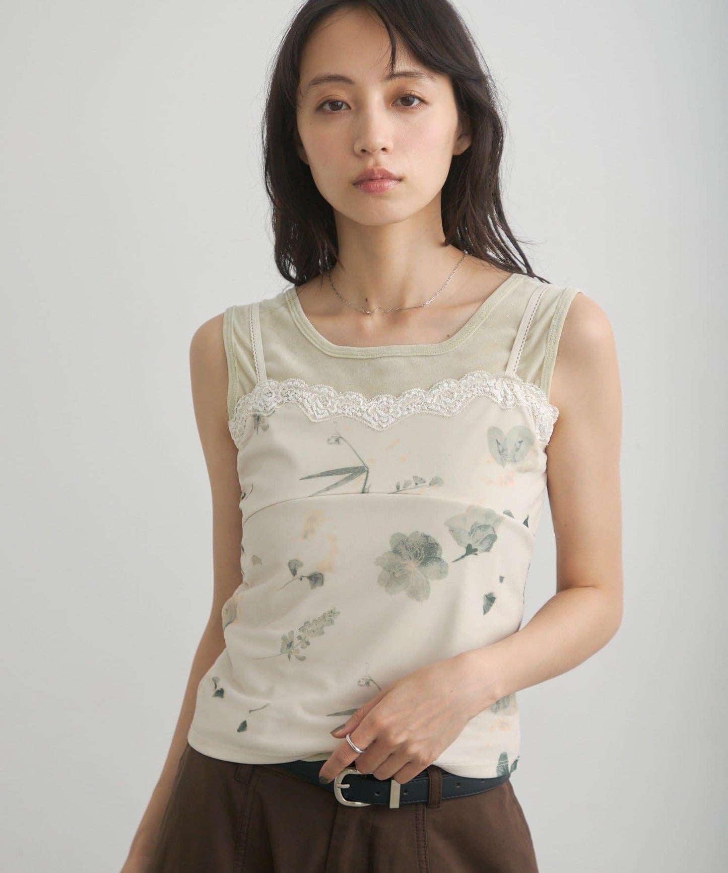【注目單品/高彈力】花卉內衣吊帶