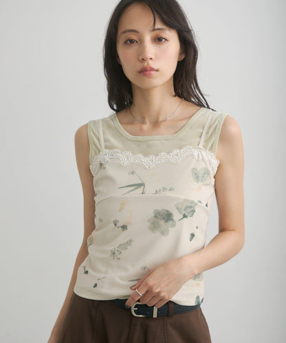 【注目單品/高彈力】花卉內衣吊帶