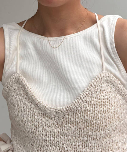低針距荷葉邊吊帶