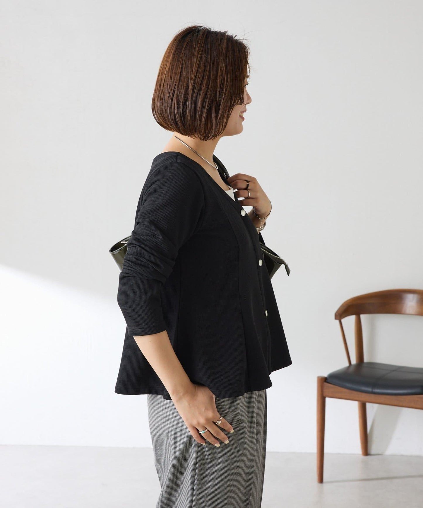 《Matsusita企畫》華夫格收腰下襬上衣
