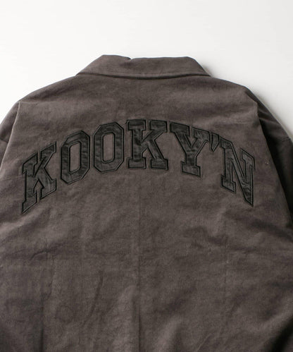 KOOKY'N 緞面刺繡燈芯絨夾克