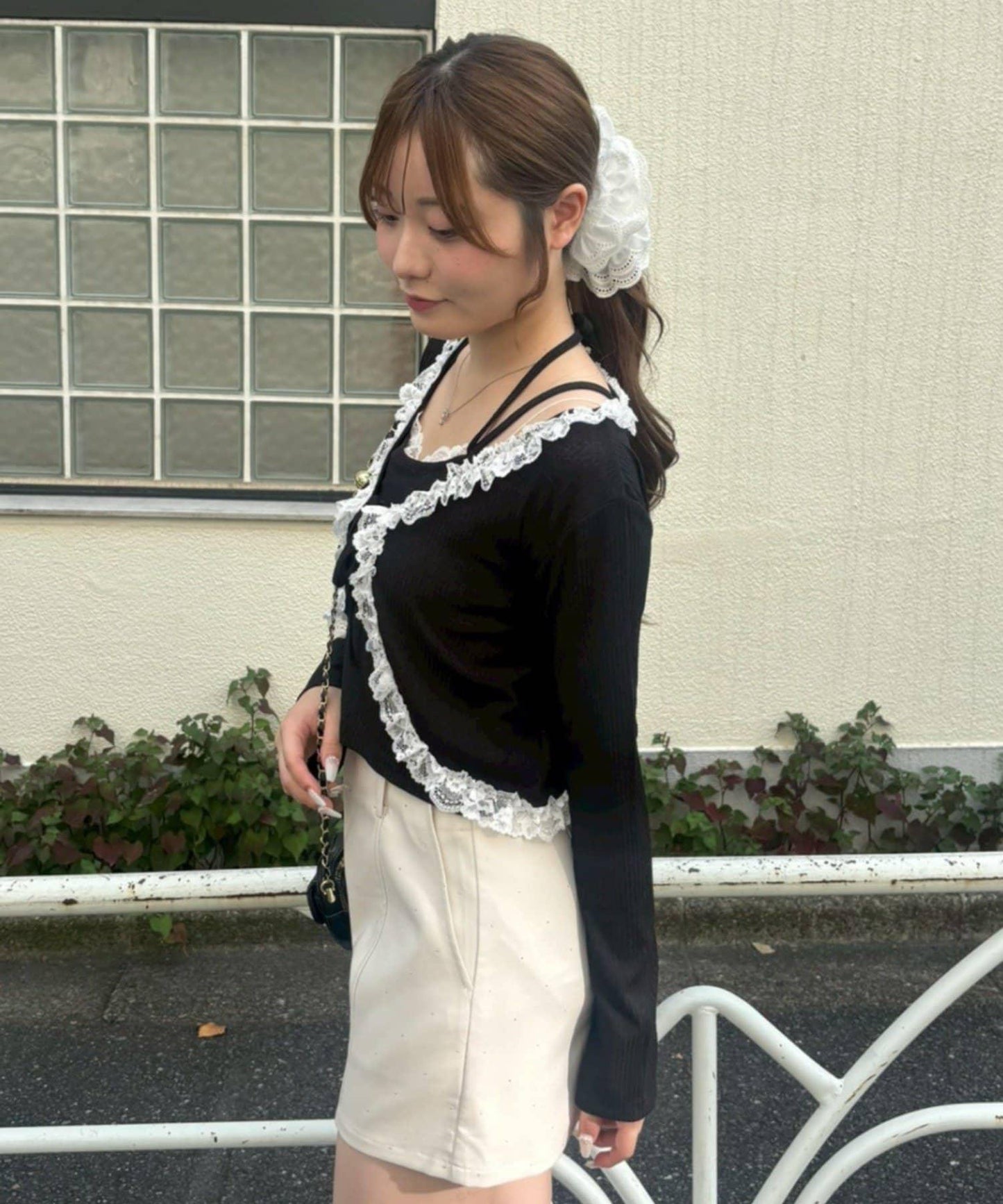 ANOTHER BRANCH 蕾絲吊帶背心開衫套裝
