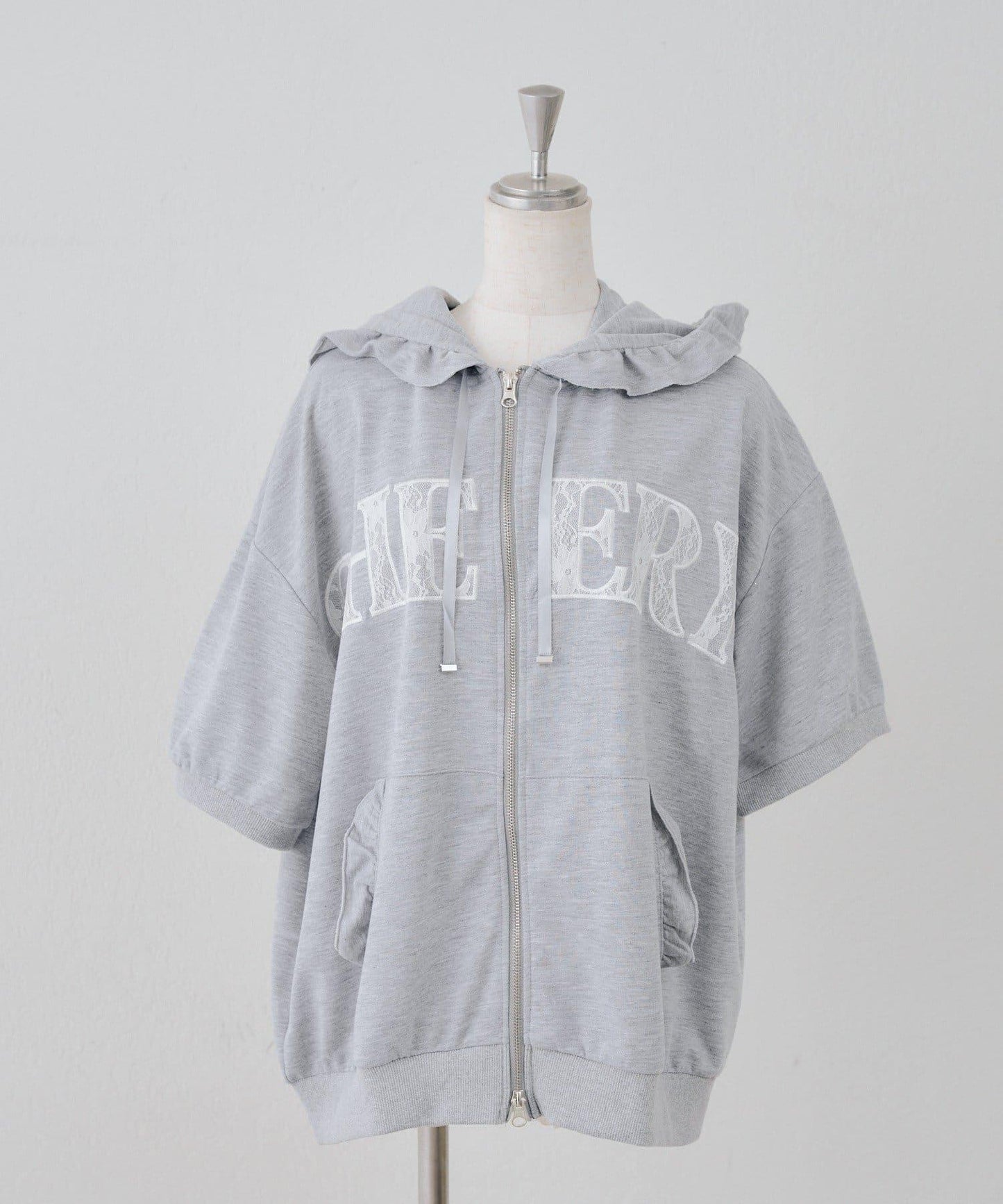 【continuer】Logo荷葉邊連帽衛衣