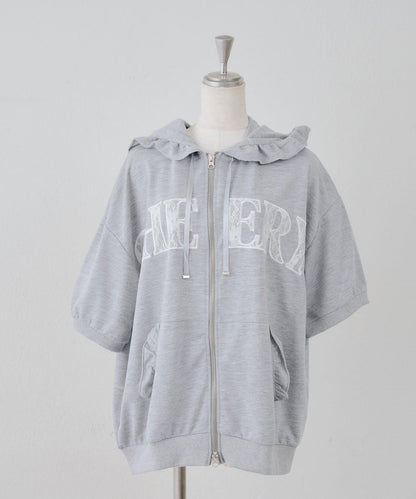 【continuer】Logo荷葉邊連帽衛衣