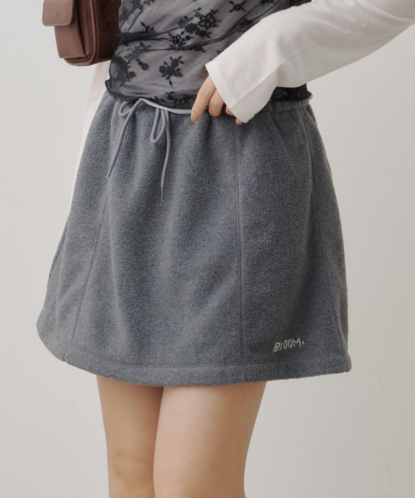 【2026AW/套裝搭配】抓絨迷你半身裙
