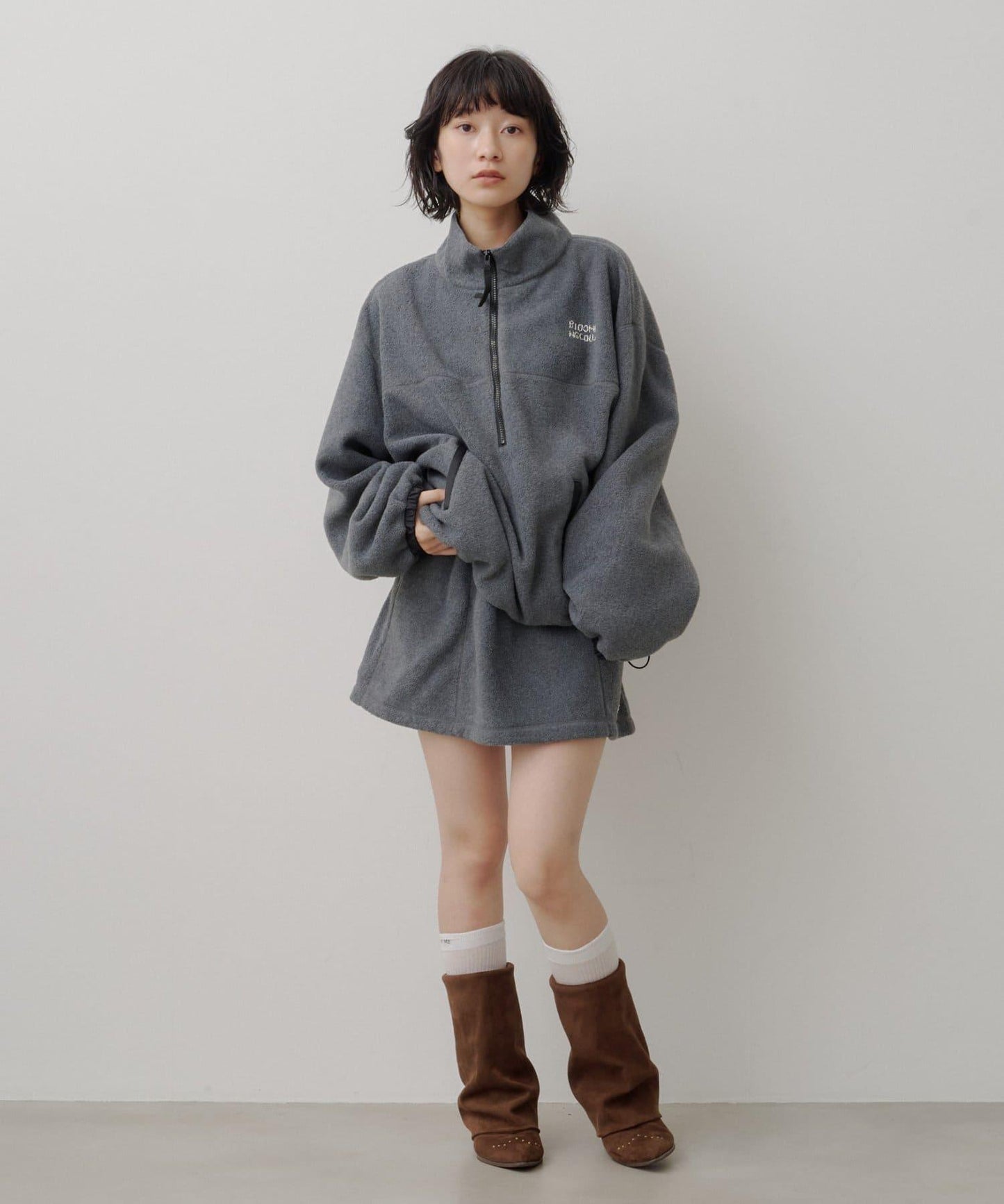【2026AW/套裝搭配】抓絨迷你半身裙