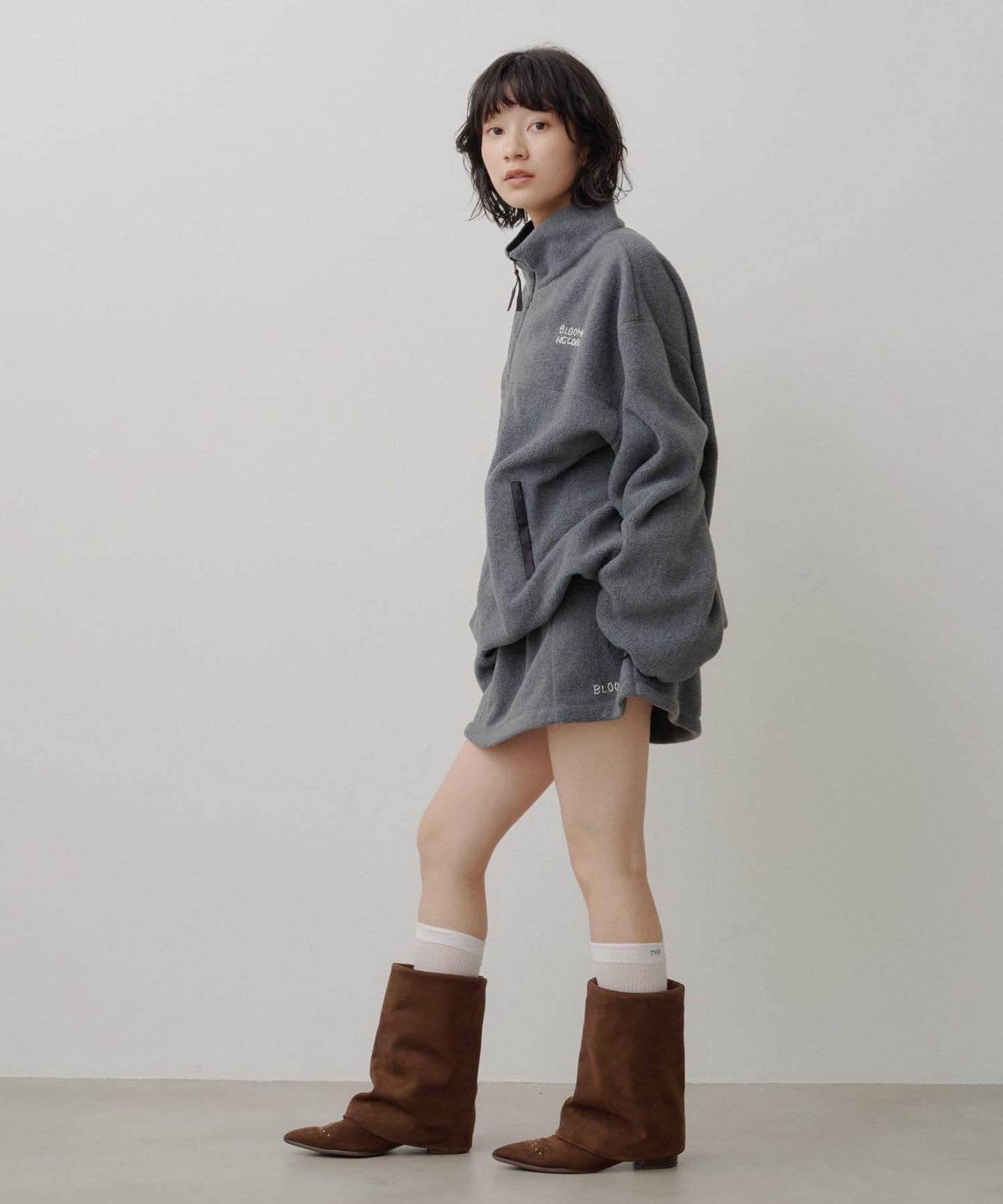 【2026AW/套裝搭配】抓絨迷你半身裙