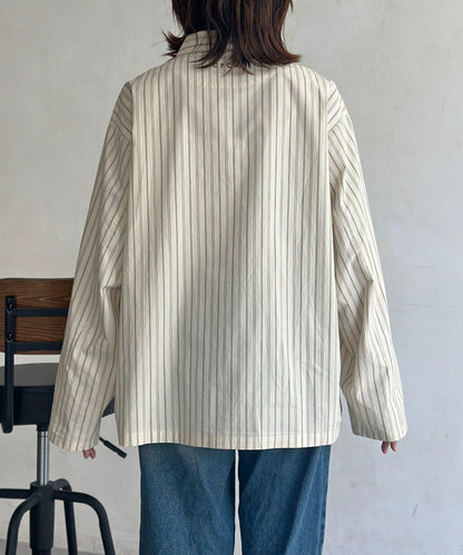 條紋襯衫式外套