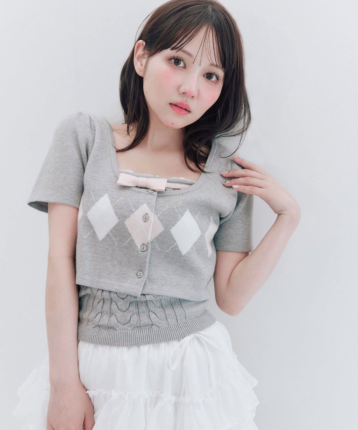 菱格紋套裝