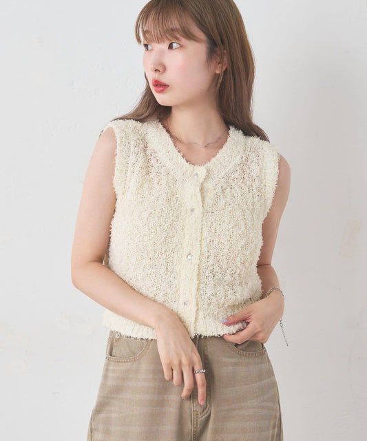 雙向穿搭 蝴蝶結紗線背心