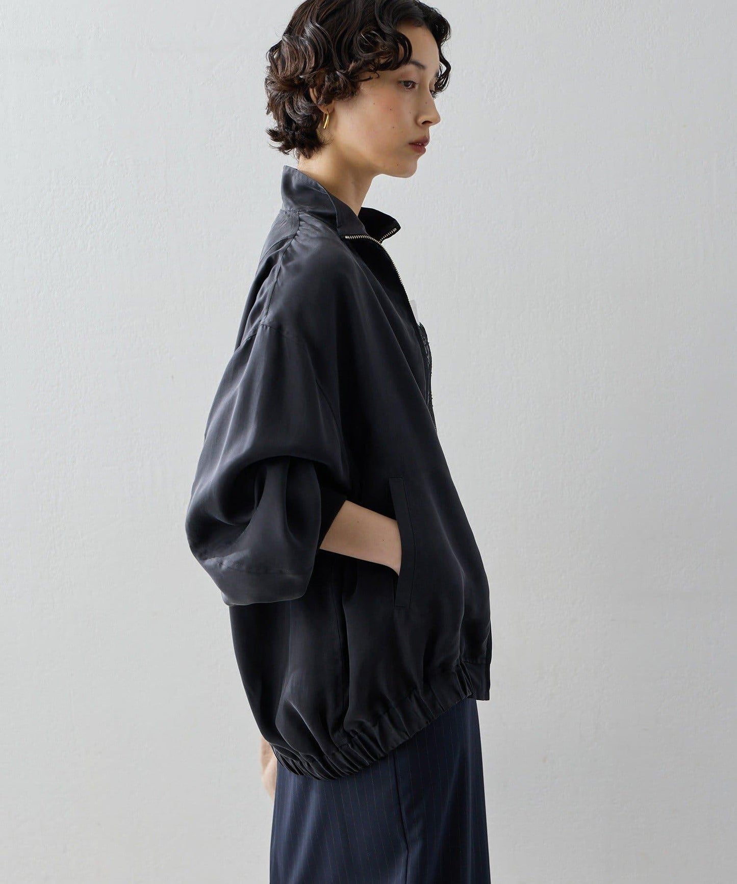 SACHIKO聯名 銅氨絲拉鍊夾克