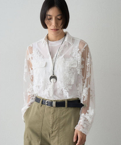 刺繡蕾絲襯衫