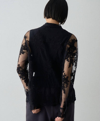 刺繡蕾絲襯衫