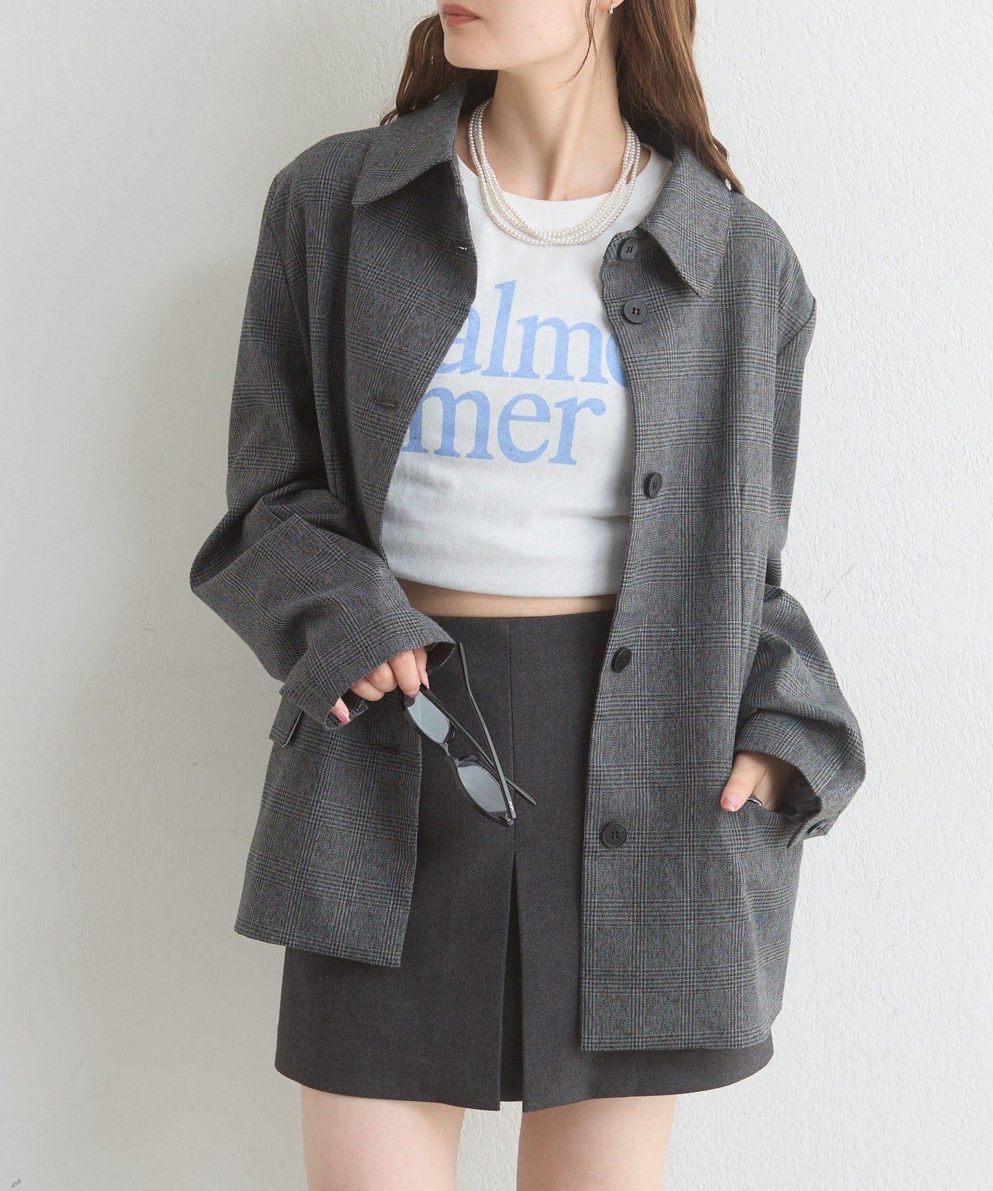 格紋襯衫夾克